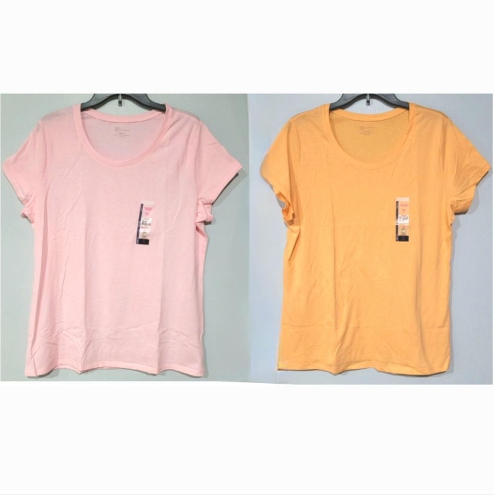 Set of 2! Junior's Plus Cap Sleeve T-Shirts - Great for layering!